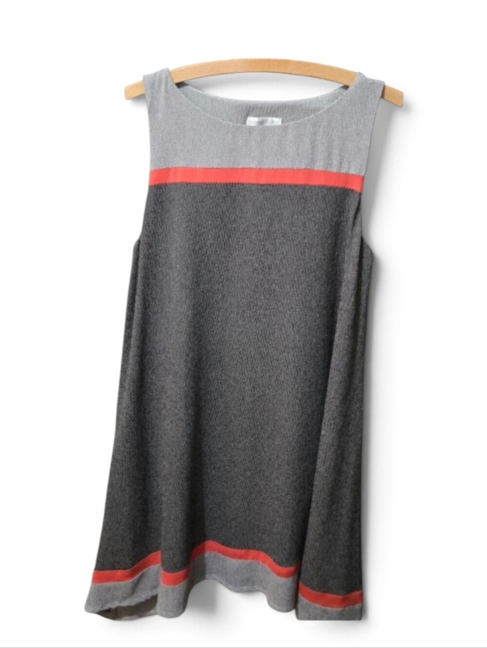 Signature by Robbie Bee Polka Dot Fit & Flare Dress Gray Black Coral Size 12
